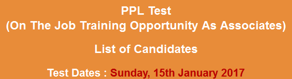 Pakistan Petroleum PPL Associates NTS Test Result 2023 15th January