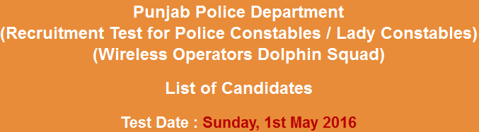 Dolphin Police Constable, Lady Constable NTS Test Result 2023