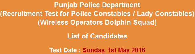 Dolphin Police Constable, Lady Constable NTS Test Result 2024