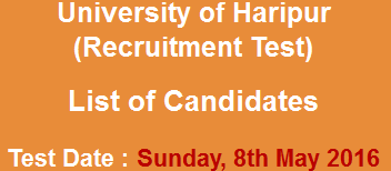 University of Haripur UOH Lecturer Jobs NTS Test Result 2023