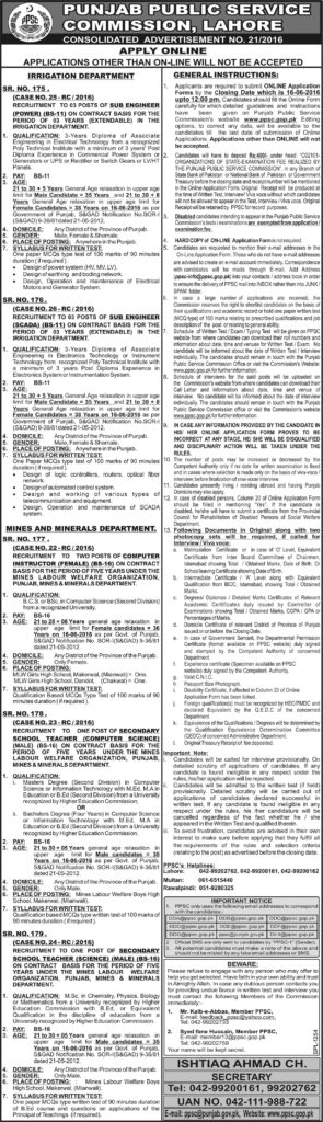 PPSC Computer Instructor Female Jobs May 2023 Mins and Minerals Department