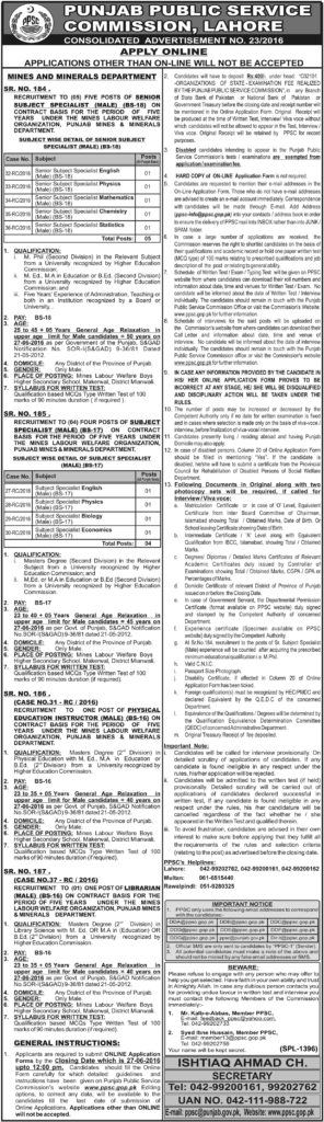 PPSC Physical Education Instructor Jobs 2023 Online Apply www.ppsc.gov.pk