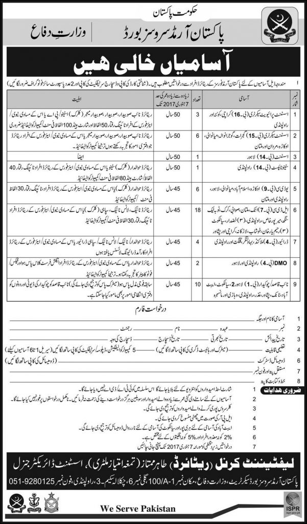 Pakistan Army Clerk, LDC, Naib Qasid, Supervisor Jobs 2023 Advertisement