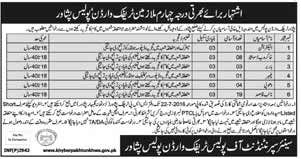 Traffic Warden Peshawar Jobs 2023 June Sunday 19-06-2016 Advertisement