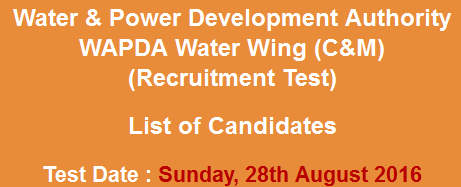 Wapda Junior Engineer Civil, Geologist, Seismologist NTS Test Result 2023