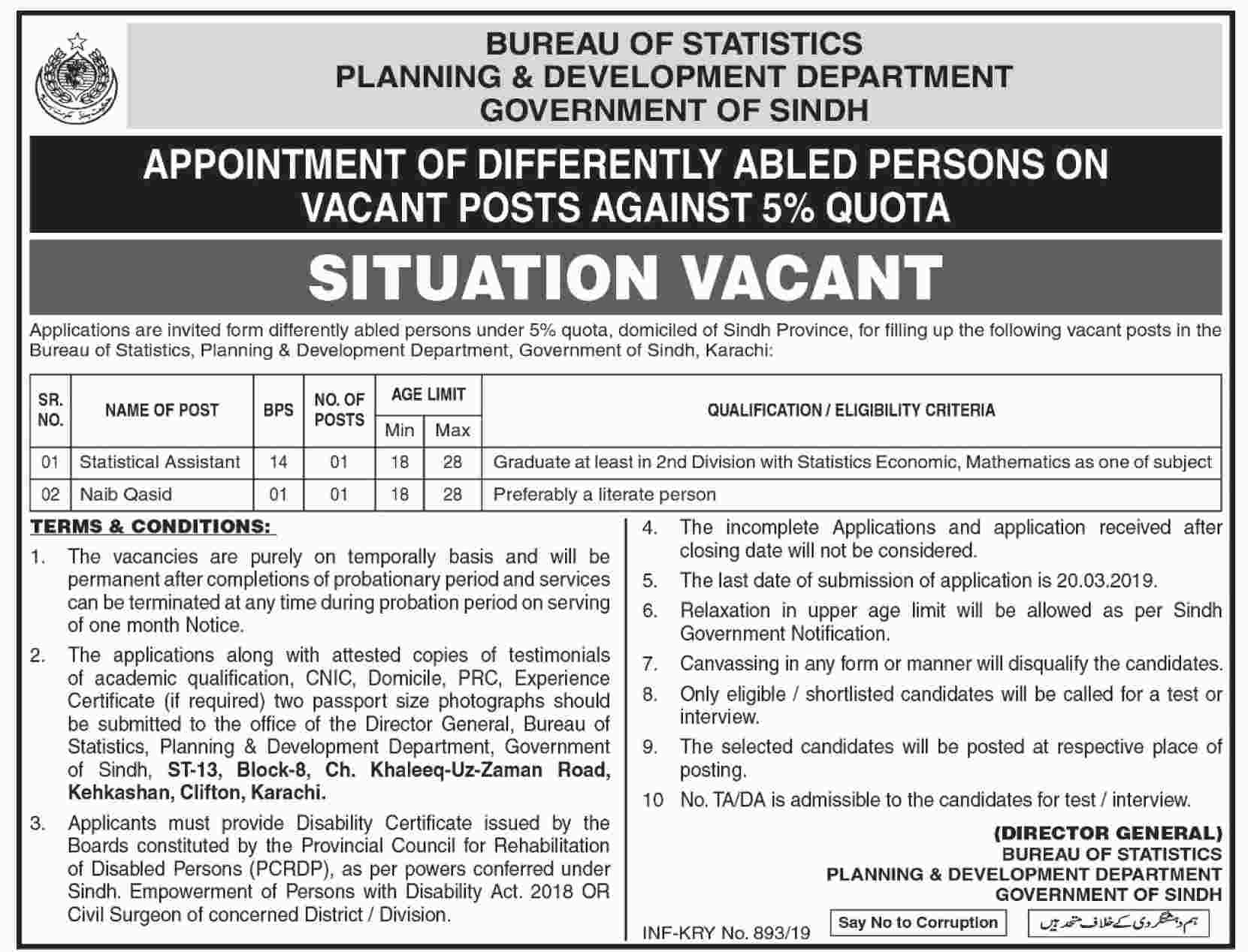 Planning And Development Department Sindh Jobs 2024 Advertisement