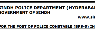 Sindh Police Hyderabad Range Constable Jobs PTS Test Result 2024