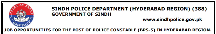 Sindh Police Hyderabad Range Constable Jobs PTS Test Result 2024