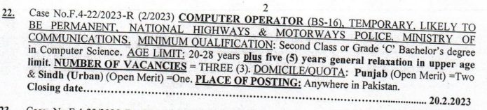 National Highway Authority Pakistan NHA Jobs 2023 Online Apply