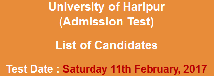 University Of Haripur Admission NTS GAT Test Result 2024 11th February