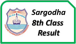 Sargodha Board 8th Class Result 2023 PEC bisesargodha.edu.pk By Name, Roll No