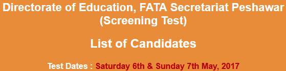 FATA SST, AT, CT, PET, PST, Qari Teachers NTS Test Result 2023 6th, 7th May