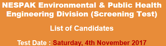NESPAK Engineers Jobs NTS Test Result 2023 4th November Check Online