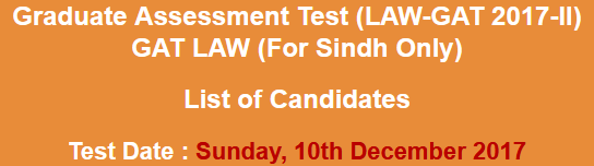 Pakistan Bar Council LAW GAT NTS Test Result 2023