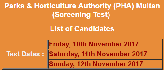 PHA Multan Jobs NTS Test Result 2024 10th, 11th, 12th November Answer Keys