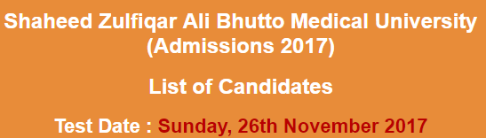 SZABMU Islamabad BSc Nursing, M.Phil NTS Admission Test Result 2023 26th November