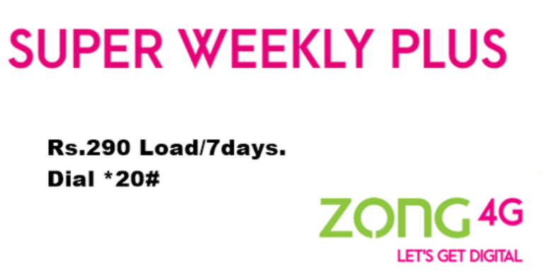 ZONG Super Weekly Plus Code 2024 Activation Code Volume Bundle