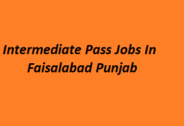 Intermediate Pass Jobs In Faisalabad 2024 Last Date How to apply GOVT Advertisements