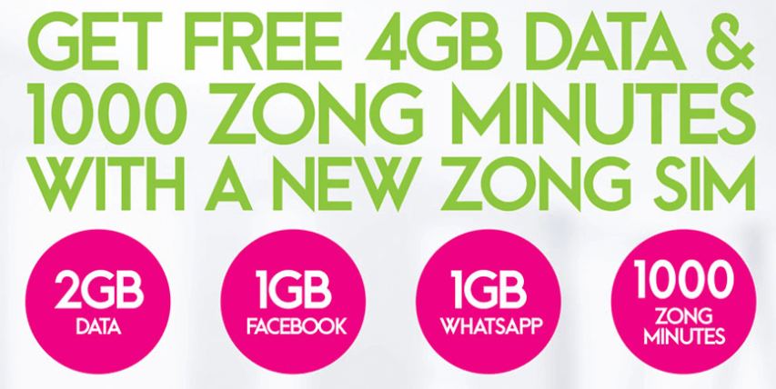 Zong New Sim Offer Code 2023 Free Internet ,Call, SMS