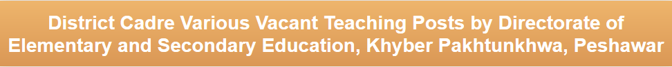 KPK Education Department PST Jobs NTS Test Date 2023 Roll No Slips Download