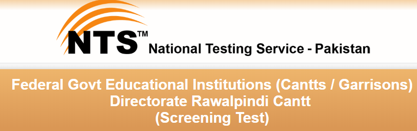 Federal Government Educational Institutions Rawalpindi NTS Roll No Slip 2024 Test Dates