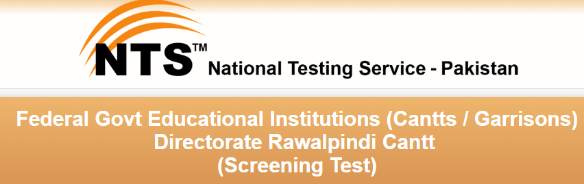 Federal Government Educational Institutions Rawalpindi NTS Roll No Slip 2023 Test Dates