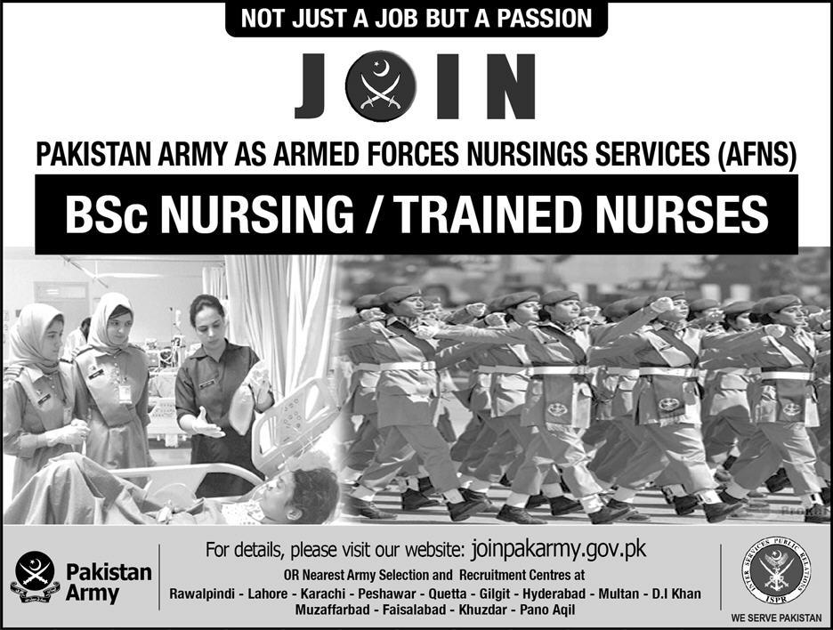 Pakistan Army Nursing Admission 2023 Application Form, Online Apply Date