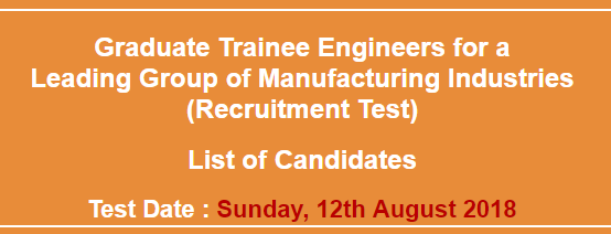 Graduate Trainee Engineers NTS Test Result 2023 12th August