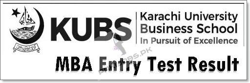 KUBS MBA Entry Test Result 2023 Karachi University Business School
