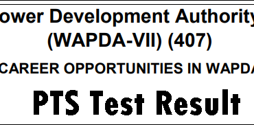 WAPDA Trained Graduate Teacher Jobs PTS Test Result 2023