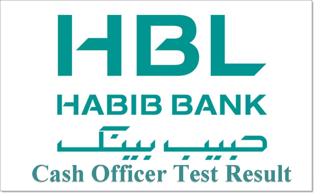 HBL Online Test For Cash Officer Result