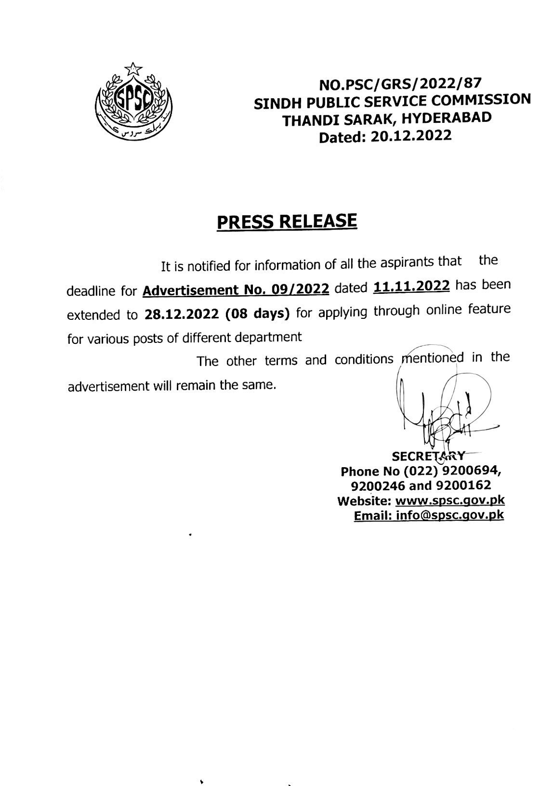 Sindh Public Service Commission SPSC Jobs 2023 Online Apply