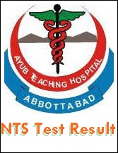 Ayub Teaching Hospital Abbottabad Jobs NTS Test Result 2023 13 February