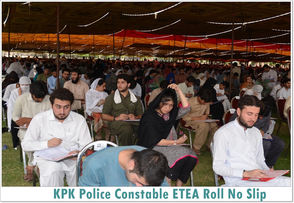 KPK Police Constable ETEA Roll No Slip 2023 Online Test Dates Schedule
