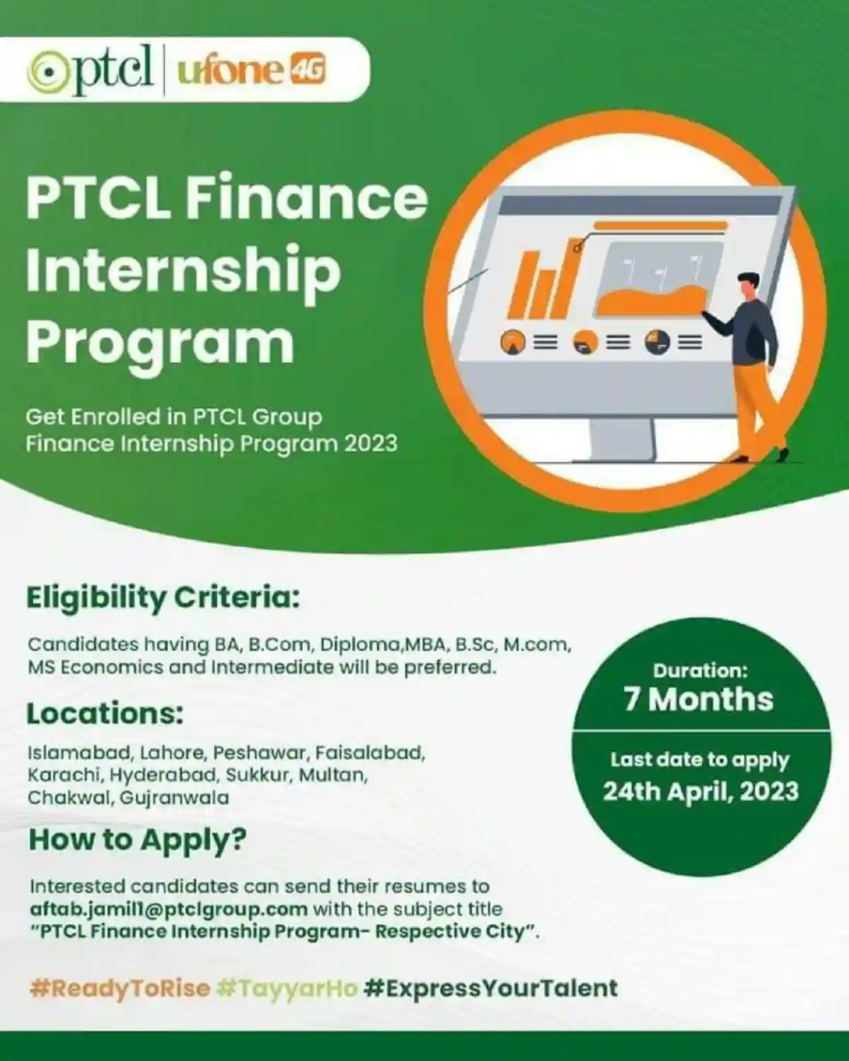 PTCL Summer Internship Program 2023 Graduates Apply Form