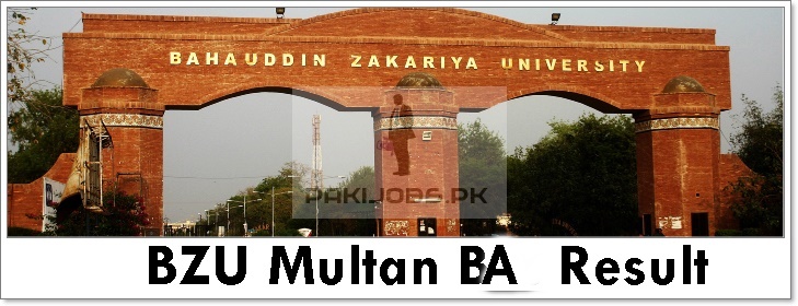 BZU Multan BA Result 2024-2021 www.bzu.edu.pk Bahauddin Zakariya University Online