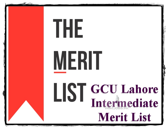 GC University Lahore Intermediate Merit List