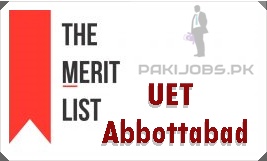 UET Abbottabad Engineering Merit List 2023 1st, 2nd, 3rd