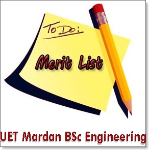UET Mardan Merit List 2023 Engineering 1st, 2nd, 3rd Open, Self Finance
