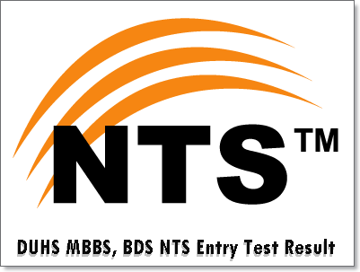 DUHS MBBS, BDS NTS Admission Entry Test Result 2024 18 October