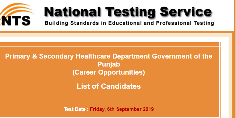 Healthcare Punjab Junior Technician, Mid Wife NTS Result 2023 6th September