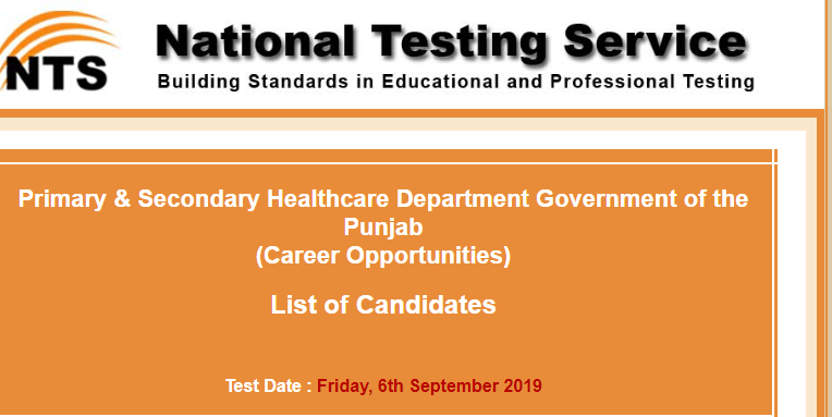 Healthcare Punjab Junior Technician, Mid Wife NTS Result 2024 6th September