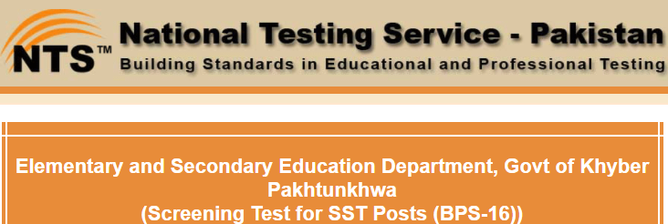 NTS KPK SST Test Result 2023-2021 Answer Keys