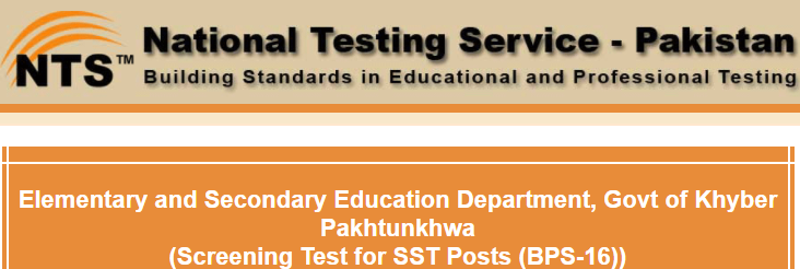 NTS KPK SST Test Result 2024-2021 Answer Keys