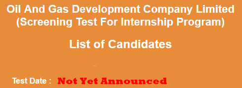 NTS OGDCL Internship Program Test Result 2023 Answer Keys