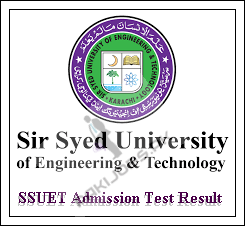 Sir Syed University SSUET Admission Test Result 2024 Engineering Online