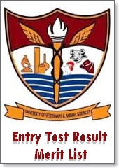 UVAS Entry Test Result 2023 BBA, MBA, MSc, M.Phil Merit List