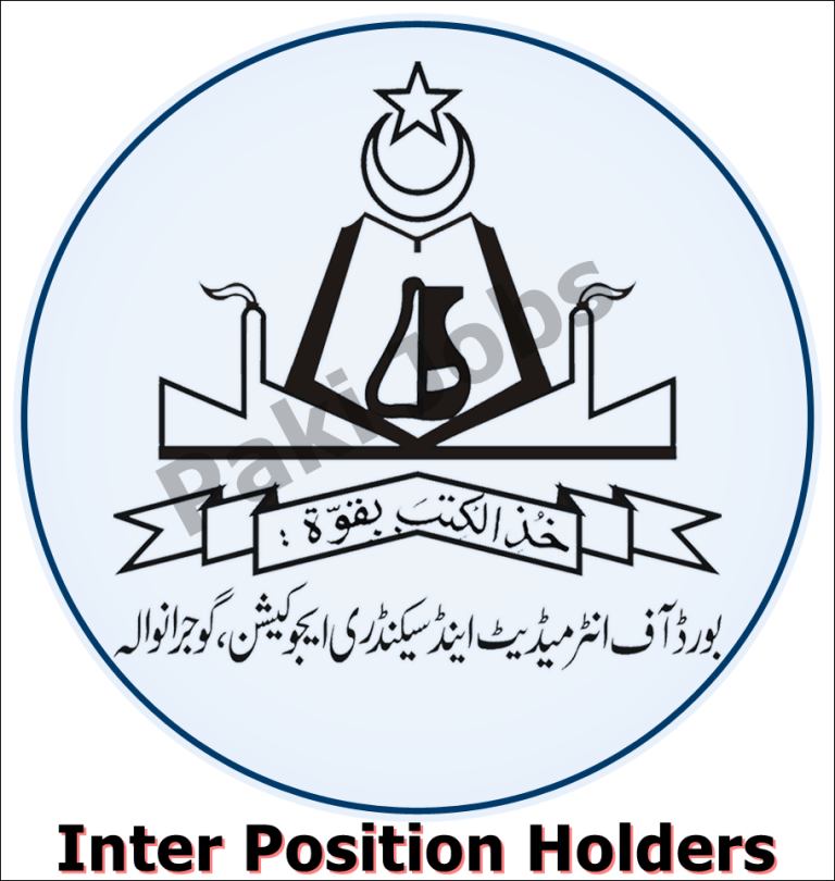 Gujranwala Board Inter Part 1 Position Holders 2024 1st Year Highest Marks