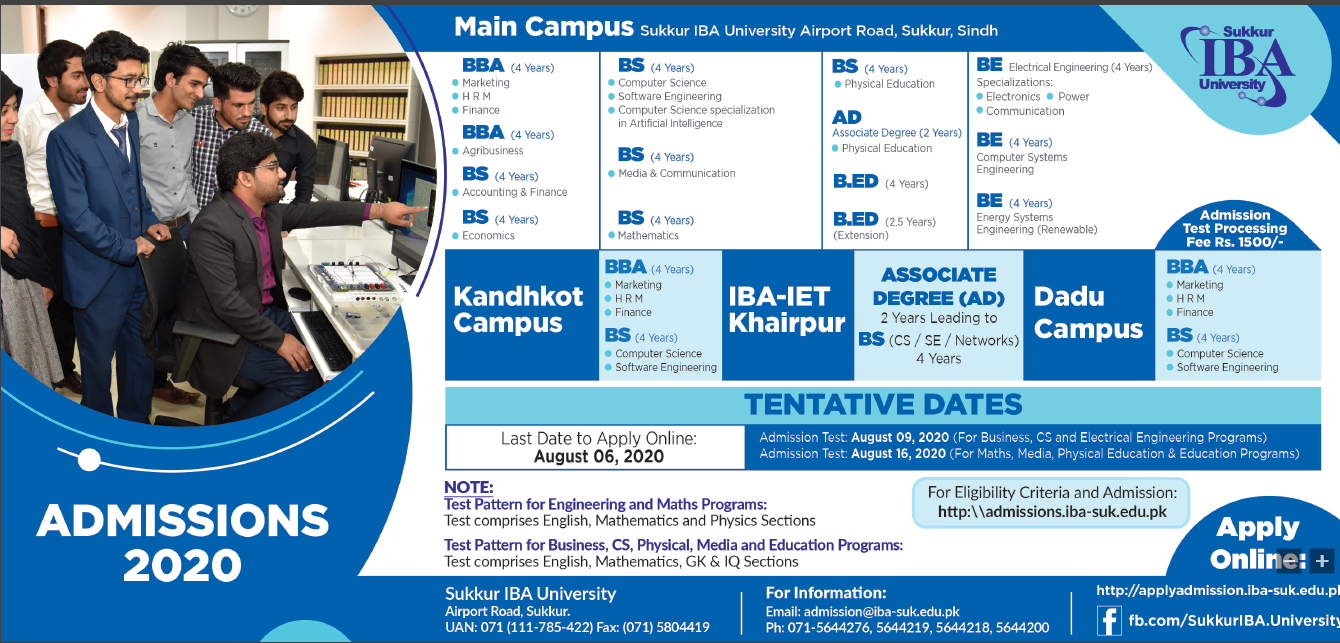 IBA Sukkur Entry Test Sample Paper 2024 BBA, BS, BE Admission