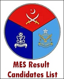 mes.gov.pk result 2023 MES Jobs test Online Selected Candidates List
